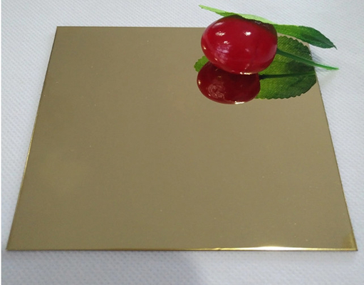 bedecken goldene Edelstahlblech-Platte dekoratives kaltgewalztes 1mm SS des Spiegel-316 8K
